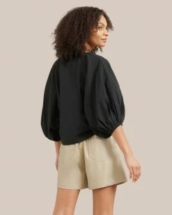 Fashion Apparels Sirena V-Neck Organic Cotton Blouse Vacation