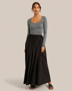 UBASE INTERNATIONAL, INC. Skyler Square-Neck Long-Sleeve Tee