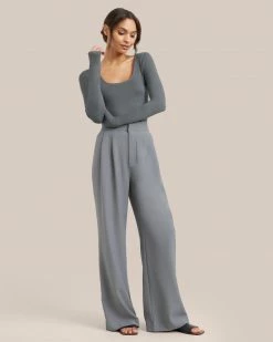 UBASE INTERNATIONAL, INC. Skyler Square-Neck Long-Sleeve Tee