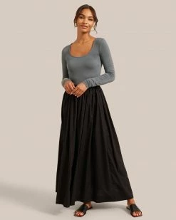 UBASE INTERNATIONAL, INC. Skyler Square-Neck Long-Sleeve Tee