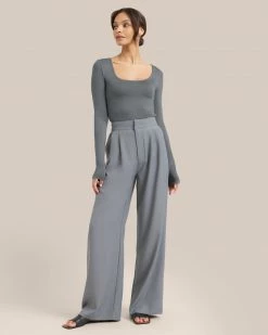 UBASE INTERNATIONAL, INC. Skyler Square-Neck Long-Sleeve Tee