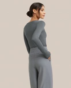 UBASE INTERNATIONAL, INC. Skyler Square-Neck Long-Sleeve Tee