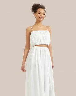 Fashion Apparels Sofia Pleated Cropped Top Vacation