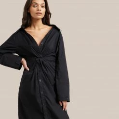 Fashion Apparels Taylor Off-Shoulder Shirt Dress Celebrate