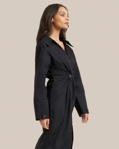 Fashion Apparels Taylor Off-Shoulder Shirt Dress Celebrate