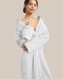 Fashion Apparels Taylor Off-Shoulder Shirt Dress