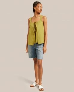 Fashion Apparels Vacation Tiwa Tie Front Tank