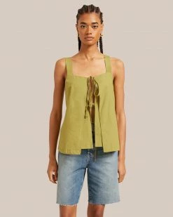 Fashion Apparels Vacation Tiwa Tie Front Tank