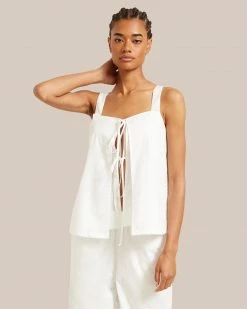 Fashion Apparels Tiwa Tie Front Tank Vacation