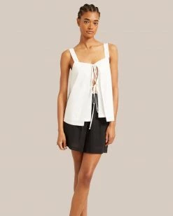 Fashion Apparels Tiwa Tie Front Tank Vacation