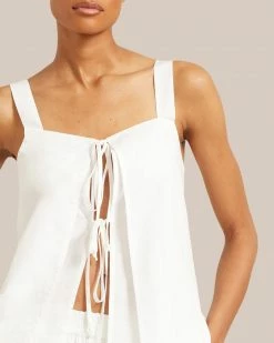 Fashion Apparels Tiwa Tie Front Tank Vacation