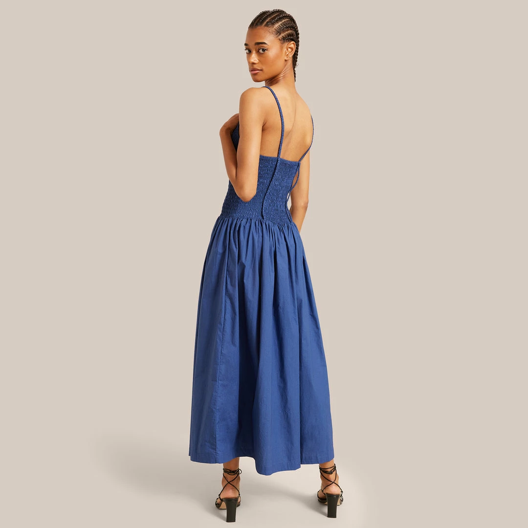 Fashion Apparels Venus Smocked Midi Dress Celebrate