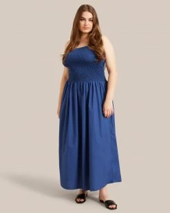 Fashion Apparels Venus Smocked Midi Dress Celebrate