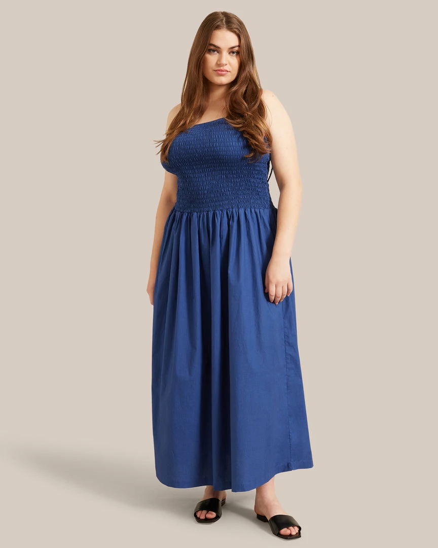 Fashion Apparels Venus Smocked Midi Dress Celebrate