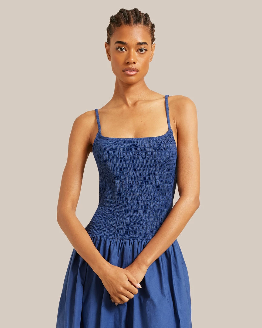 Fashion Apparels Venus Smocked Midi Dress Celebrate