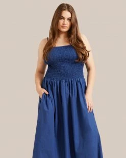 Fashion Apparels Venus Smocked Midi Dress Celebrate