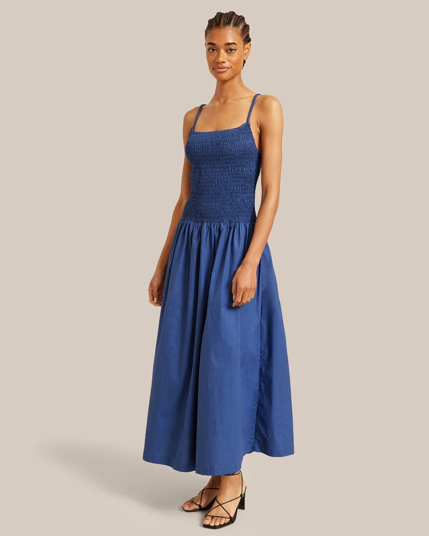 Fashion Apparels Venus Smocked Midi Dress Celebrate