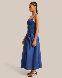 Fashion Apparels Venus Smocked Midi Dress Celebrate