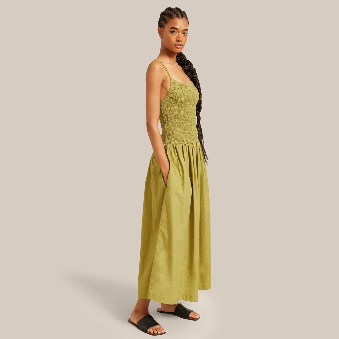 Fashion Apparels Venus Smocked Midi Dress