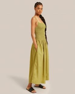 Fashion Apparels Venus Smocked Midi Dress