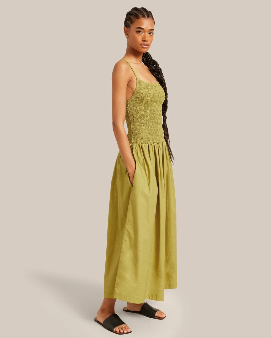 Fashion Apparels Venus Smocked Midi Dress