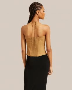 Hua Jia Yessy Linen Halter-Neck Top Vacation