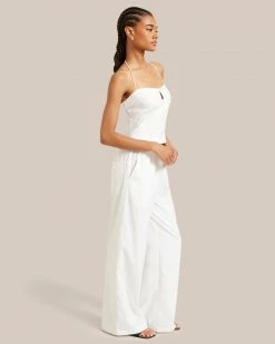Hua Jia Yessy Linen Halter-Neck Top