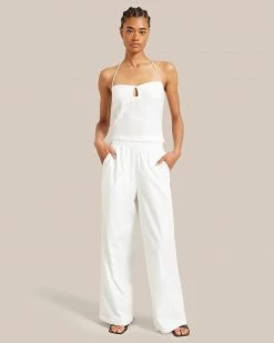 Hua Jia Yessy Linen Halter-Neck Top