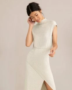 No Less Than Yimei Side Slit Midi Dress Work