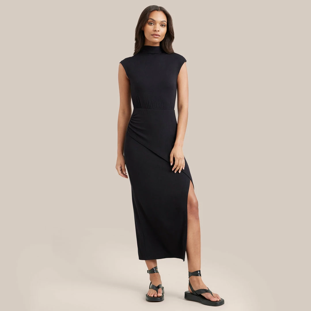No Less Than Yimei Side Slit Midi Dress