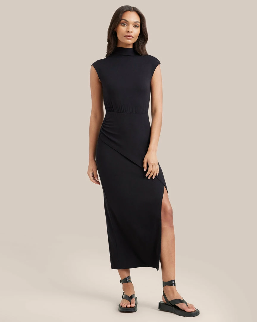 No Less Than Yimei Side Slit Midi Dress