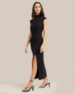 No Less Than Yimei Side Slit Midi Dress