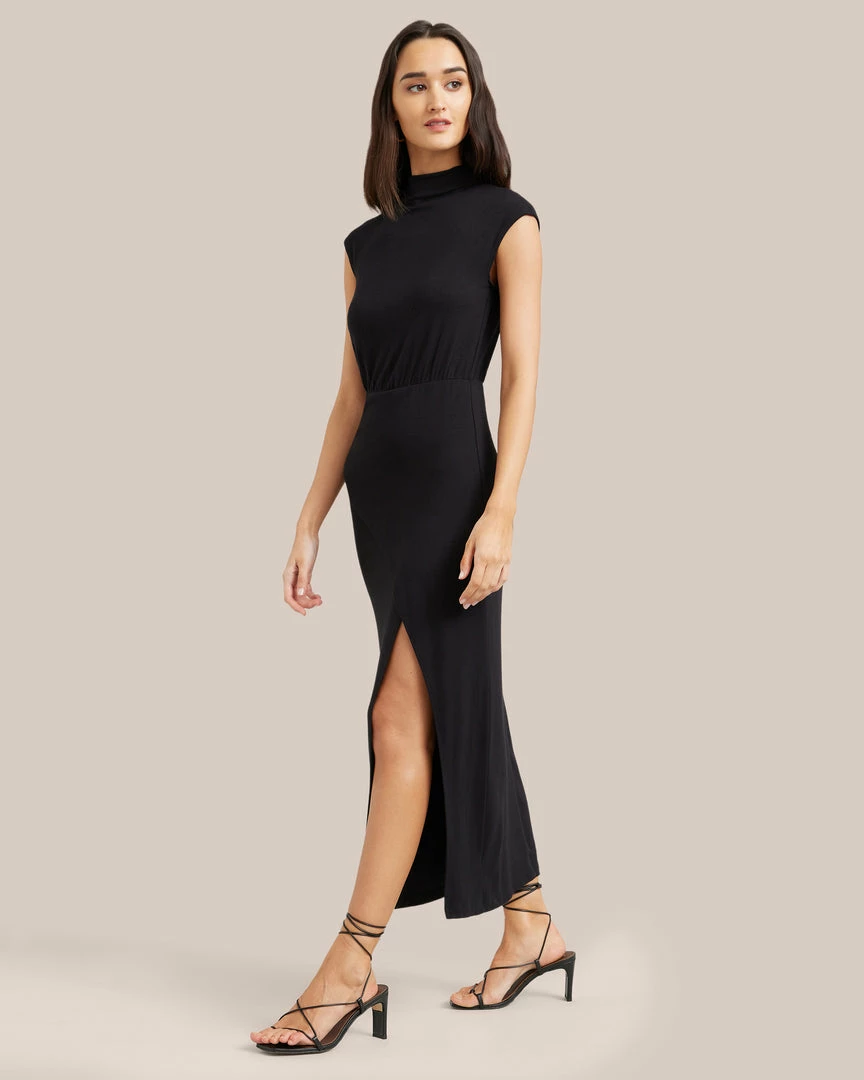 No Less Than Yimei Side Slit Midi Dress