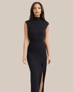 No Less Than Yimei Side Slit Midi Dress