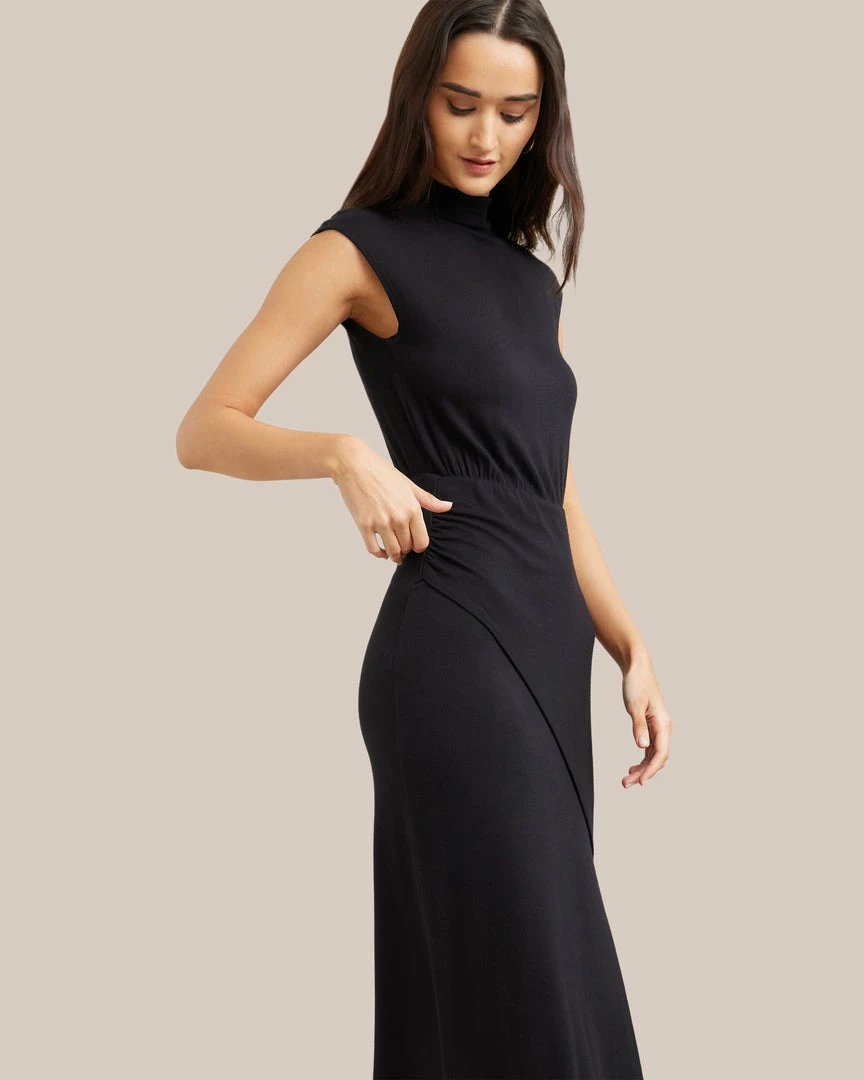 No Less Than Yimei Side Slit Midi Dress