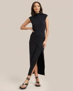 No Less Than Yimei Side Slit Midi Dress