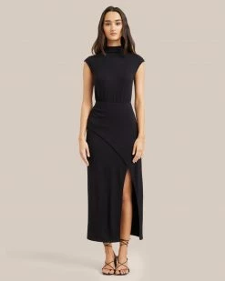 No Less Than Yimei Side Slit Midi Dress