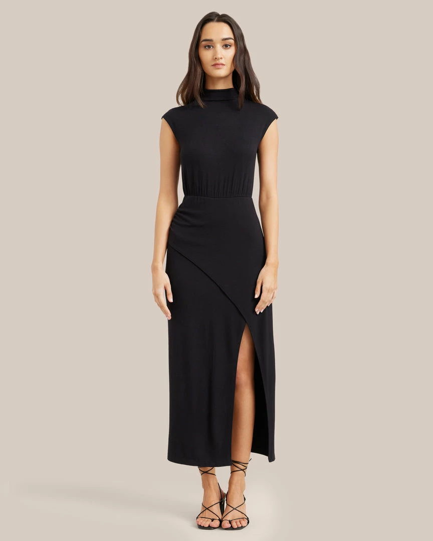 No Less Than Yimei Side Slit Midi Dress