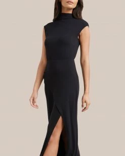 No Less Than Yimei Side Slit Midi Dress