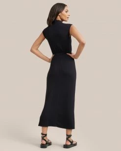 No Less Than Yimei Side Slit Midi Dress
