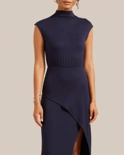 No Less Than Yimei Side Slit Midi Dress Celebrate