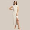 No Less Than Yimei Side Slit Midi Dress Work
