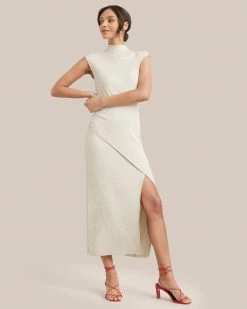 No Less Than Yimei Side Slit Midi Dress Work