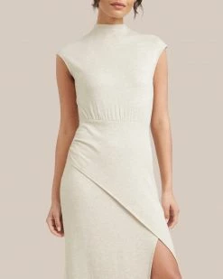 No Less Than Yimei Side Slit Midi Dress Work