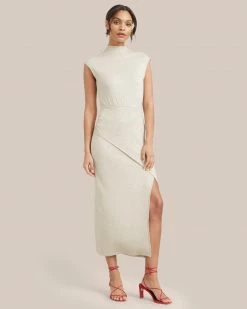 No Less Than Yimei Side Slit Midi Dress Work