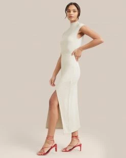 No Less Than Yimei Side Slit Midi Dress Work